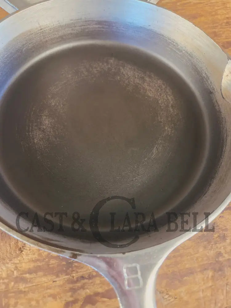 1930’s Griswold #8 Chrome Finish Cast Iron Skillet AND Matching Lid - Skillet