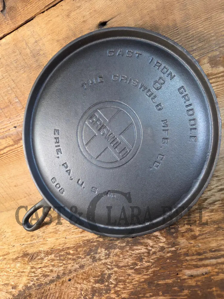 1920’s Griswold #8 Round Griddle 608. Awesome piece to have in your kitchen! - Griddle