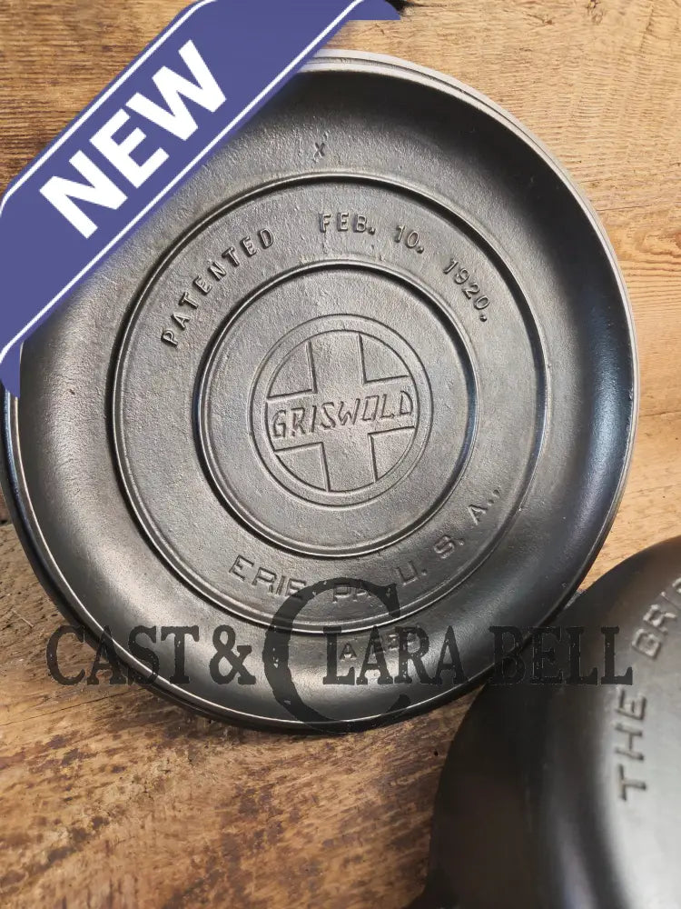 Griswold #8 Tite-Top Cast Iron Dutch Oven with Large Block Logo 833 A and Lid with Slant Logo A 2551 Dutch Ovens