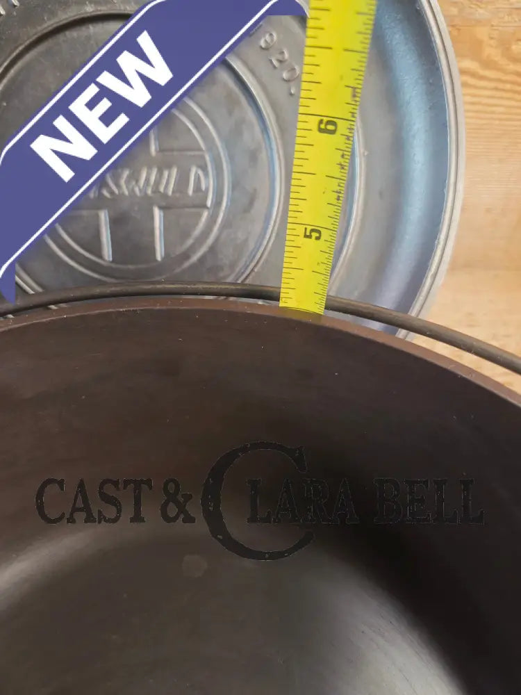 Griswold #8 Tite-Top Cast Iron Dutch Oven with Large Block Logo 833 A and Lid with Slant Logo A 2551 Dutch Ovens