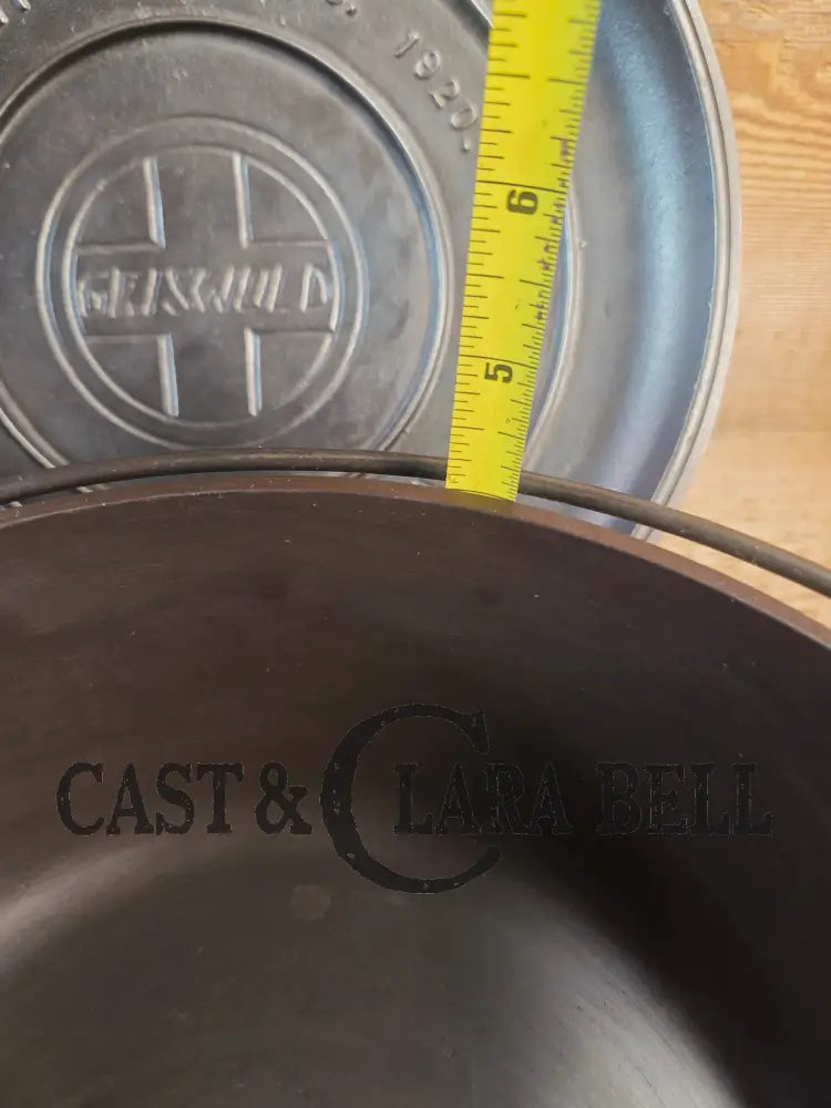 Griswold #8 Tite-Top Cast Iron Dutch Oven with Large Block Logo 833 A and Lid with Slant Logo A 2551 Dutch Ovens