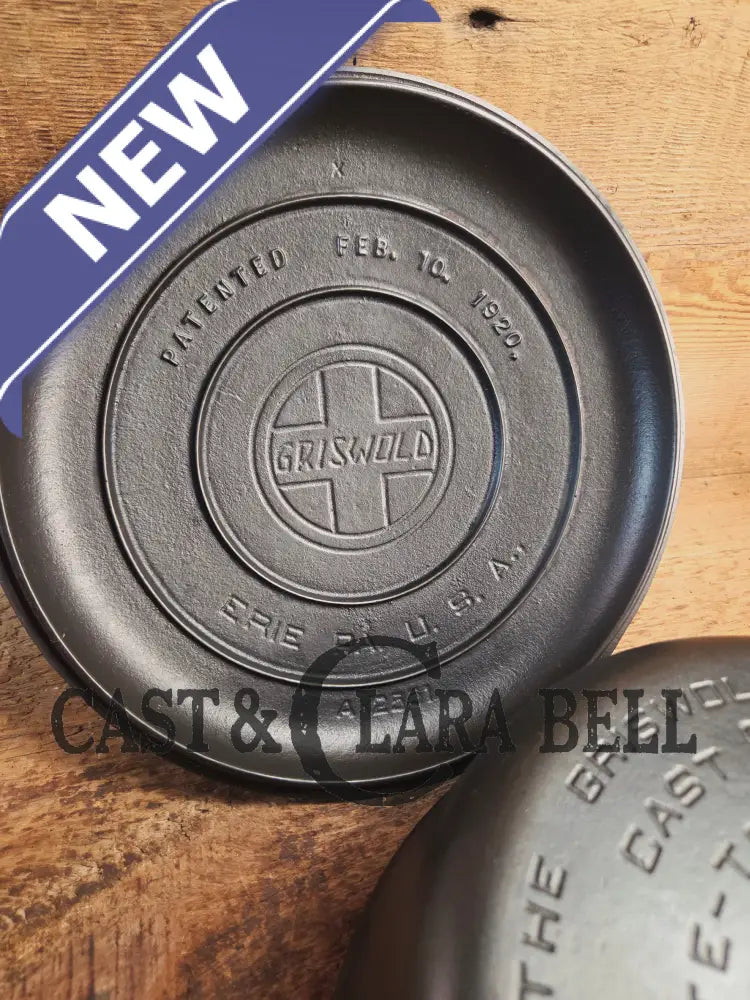 Griswold #8 Tite-Top Cast Iron Dutch Oven with Large Block Logo 833 A and Lid with Slant Logo A 2551 Dutch Ovens