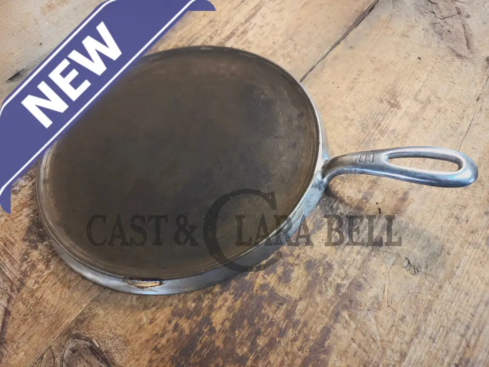 Griswold #9 Round Griddle with Large Block Logo 609. Cool Patina from bottom nickel finish - Griddle