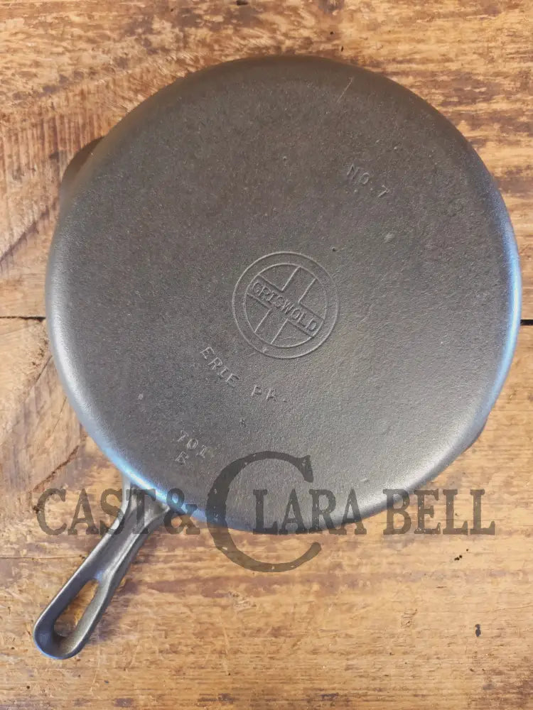 1940’s Griswold No. 7 Cast Iron Skillet with Small Block Logo and Early Handle style. 701 B - Skillet