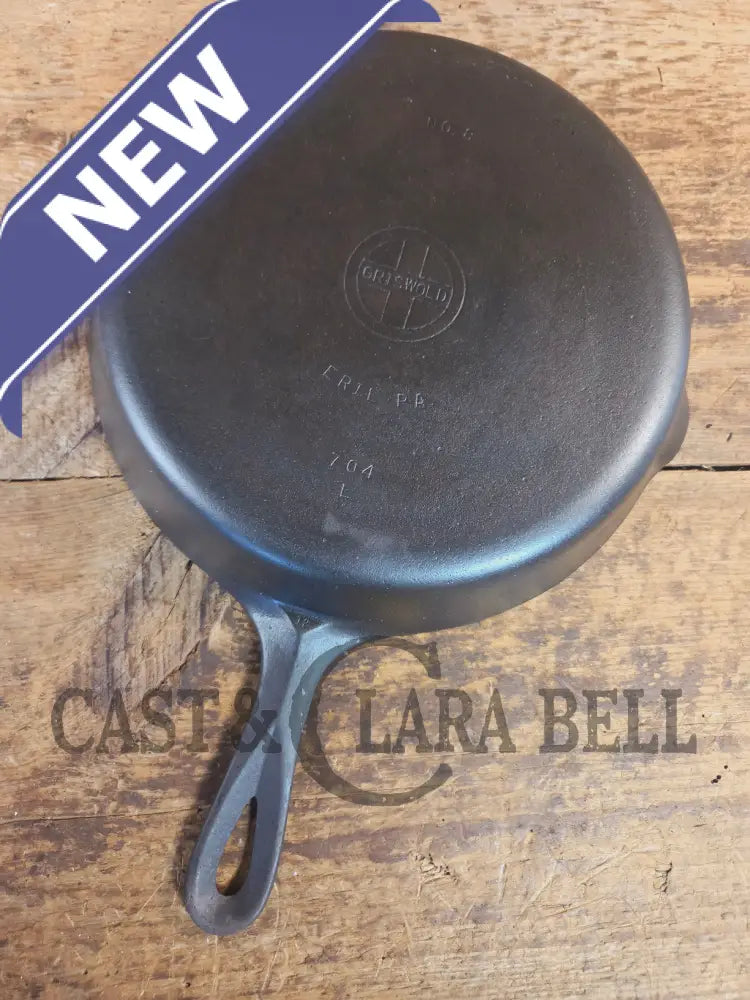 Griswold No. 8 Cast Iron Skillet with Small Block Logo and Smooth Bottom 704 L - Skillet