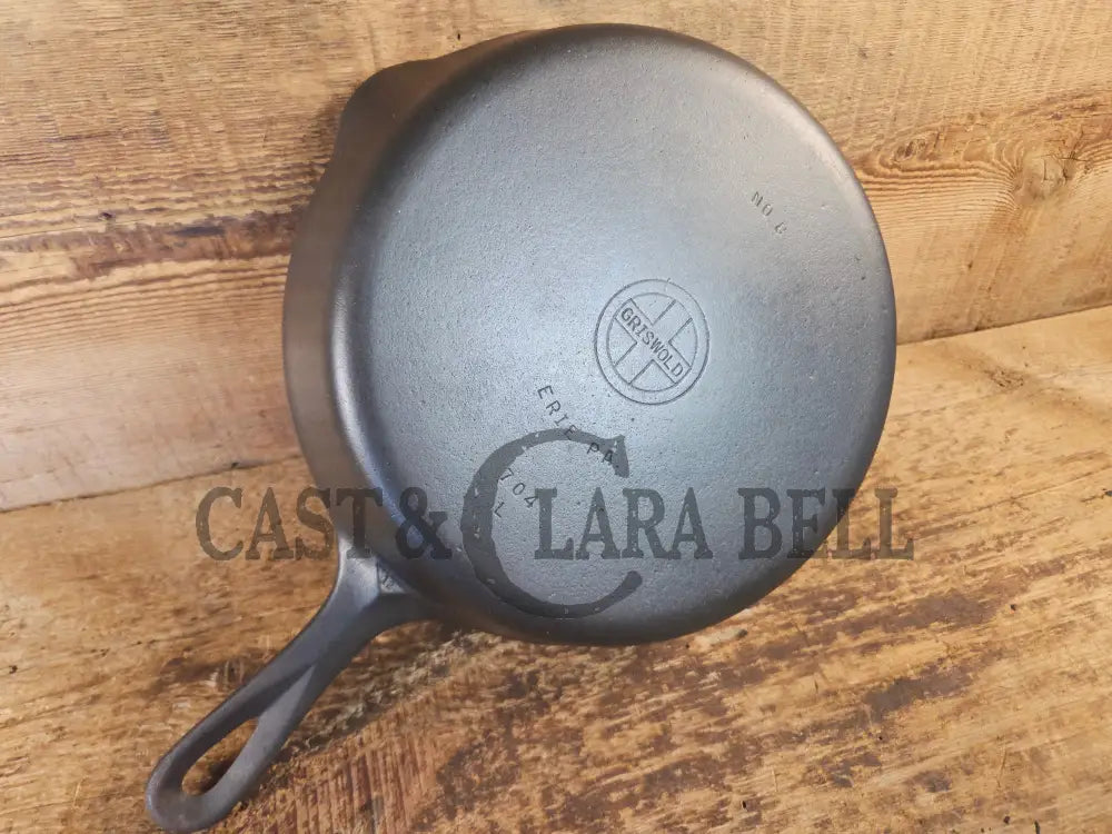 Griswold No. 8 Cast Iron Skillet with Small Block Logo and Smooth Bottom 704 L - Skillet