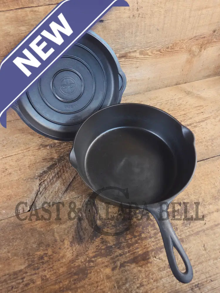 Griswold No. 8 DEEP Skillet (Chicken Fryer) Small Block Logo 777 & No. 8 Skillet Lid Small Block Logo 2098 - Skillet