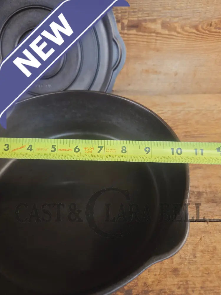Griswold No. 8 DEEP Skillet (Chicken Fryer) Small Block Logo 777 & No. 8 Skillet Lid Small Block Logo 2098 - Skillet