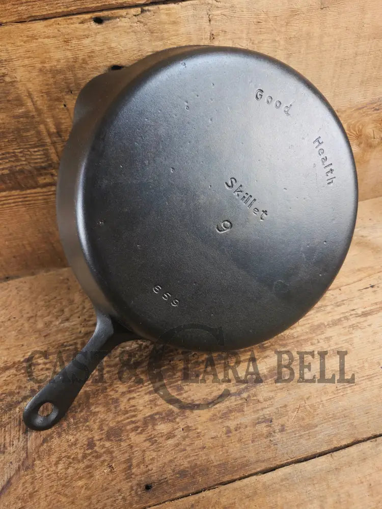 Griswold’s Good Health #9 Cast Iron Skillet 659. Classic Department store piece! Skillet