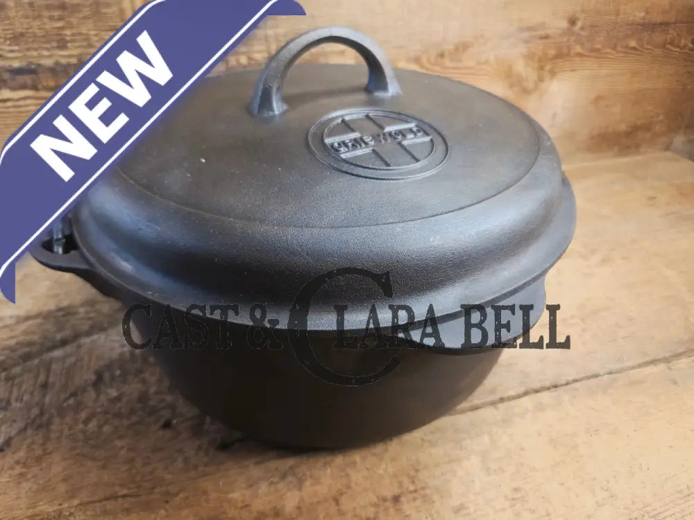 Hard to find 1920’s Griswold #9 Dutch Oven w/ Large Block Logo p/n 1279 and p/n 1289 Button-top Lid with EZ Clean