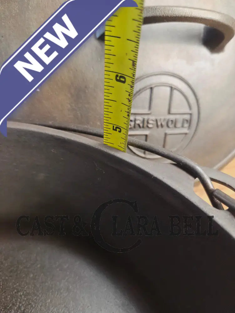 Hard to find 1920’s Griswold #9 Dutch Oven w/ Large Block Logo p/n 1279 and p/n 1289 Button-top Lid with EZ Clean