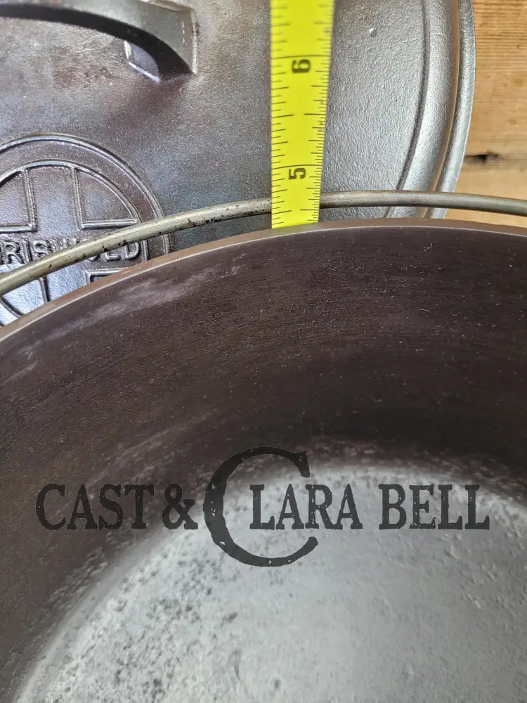 Hard To Find 1920’S Griswold #9 Dutch Oven W/ Large Block Logo P/N 1279 And 1289 Button-Top Lid