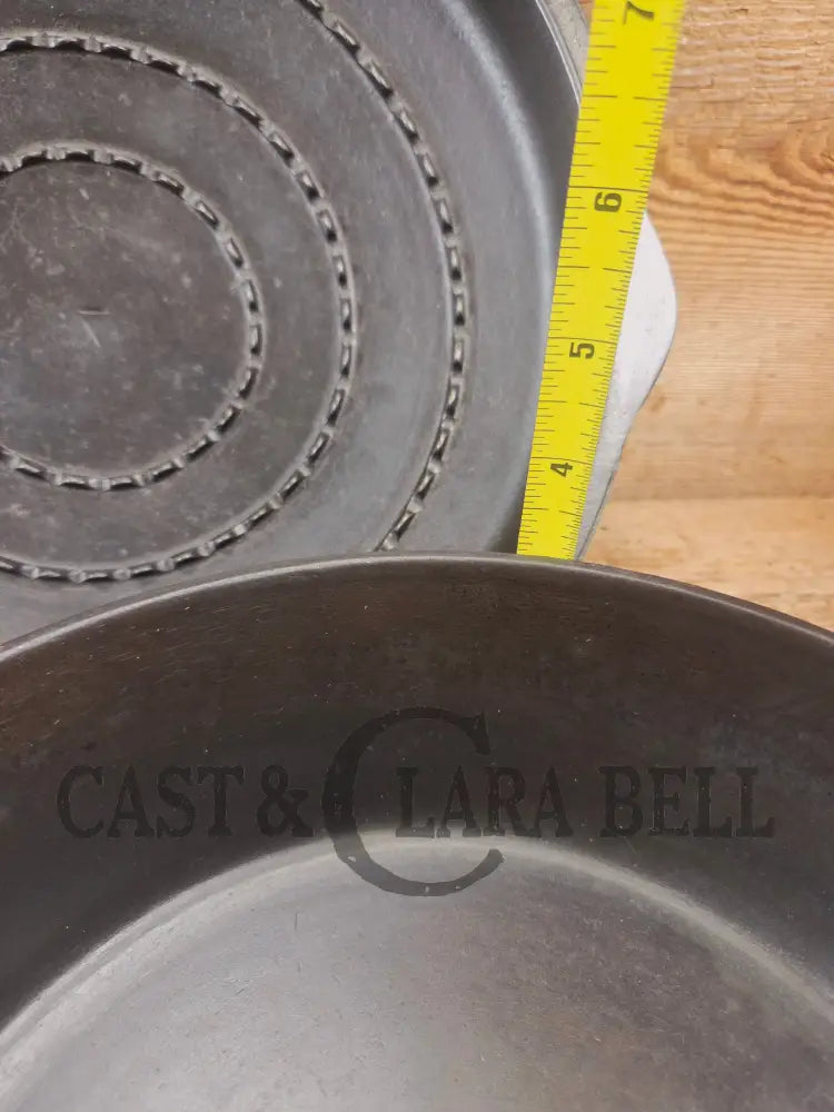 Hard to Find and GORGEOUS 1900 Era Early Wagner ’Arc’ DEEP #8 Skillet with Wagner Sawtooth Lid. What a special piece to