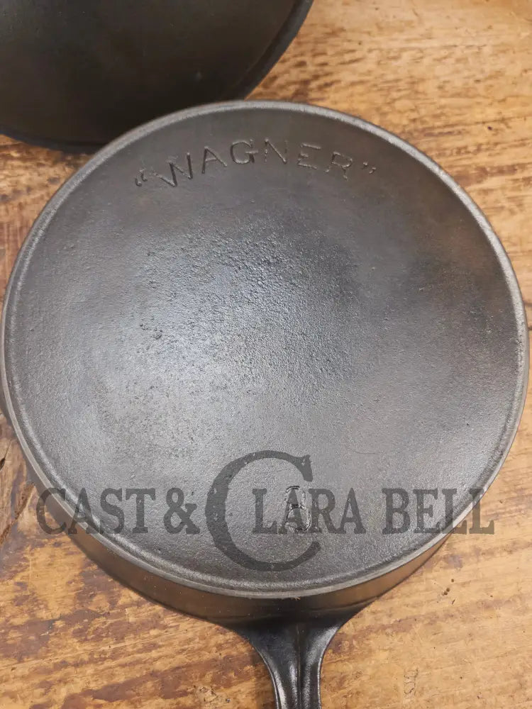 Hard to Find and GORGEOUS 1900 Era Early Wagner ’Arc’ DEEP #8 Skillet with Wagner Sawtooth Lid. What a special piece to