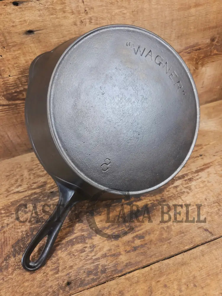 Hard to Find and GORGEOUS 1900 Era Early Wagner ’Arc’ DEEP #8 Skillet with Wagner Sawtooth Lid. What a special piece to