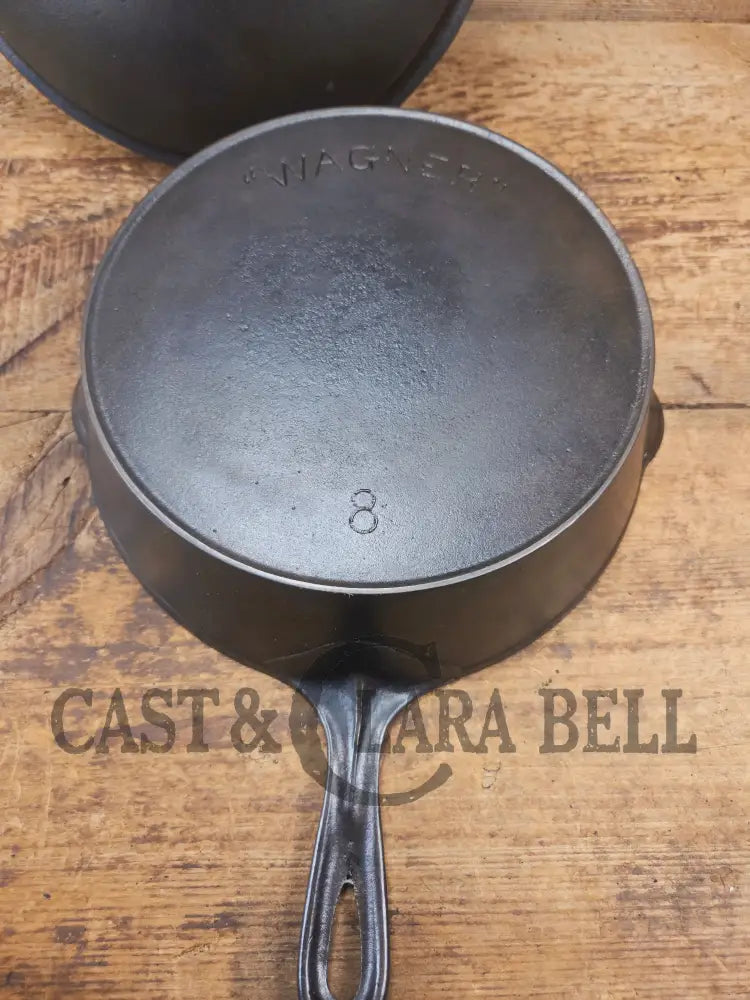 Hard to Find and GORGEOUS 1900 Era Early Wagner ’Arc’ DEEP #8 Skillet with Wagner Sawtooth Lid. What a special piece to