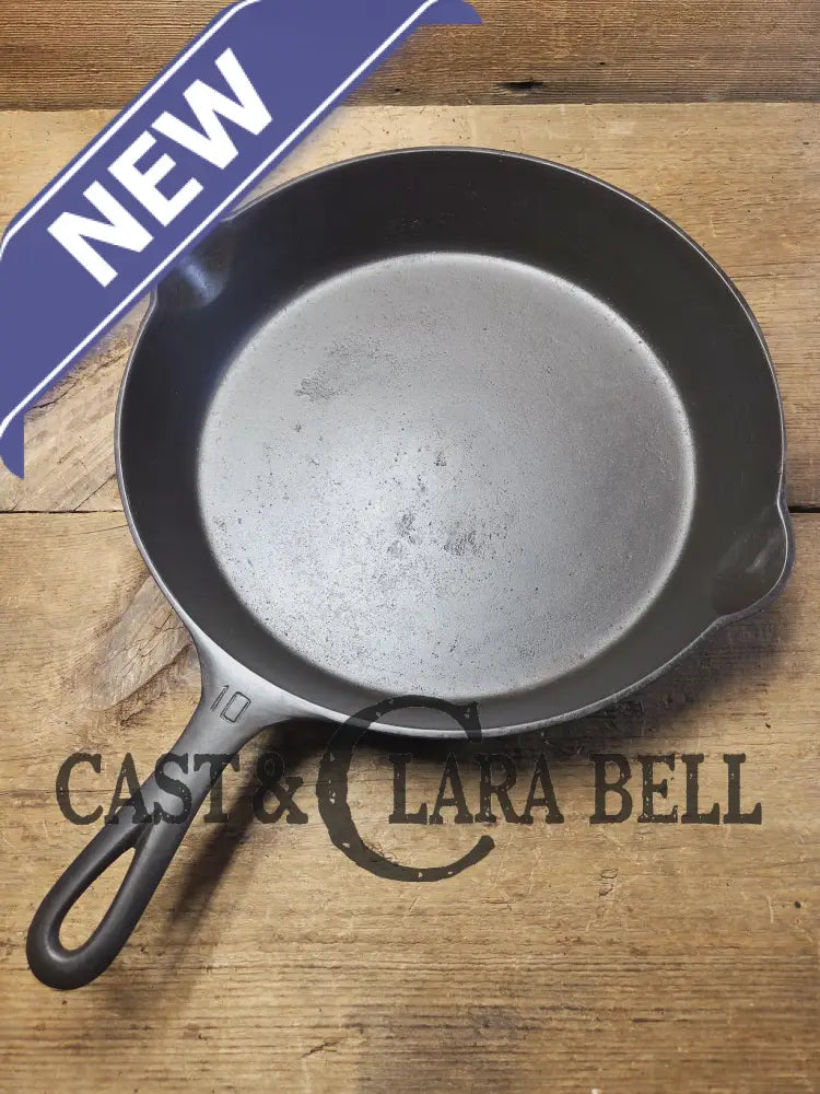 Hard to find BIG Skillet! 1920’s Griswold #10 Skillet with Large Block Logo 716 A. Fully restored but read description