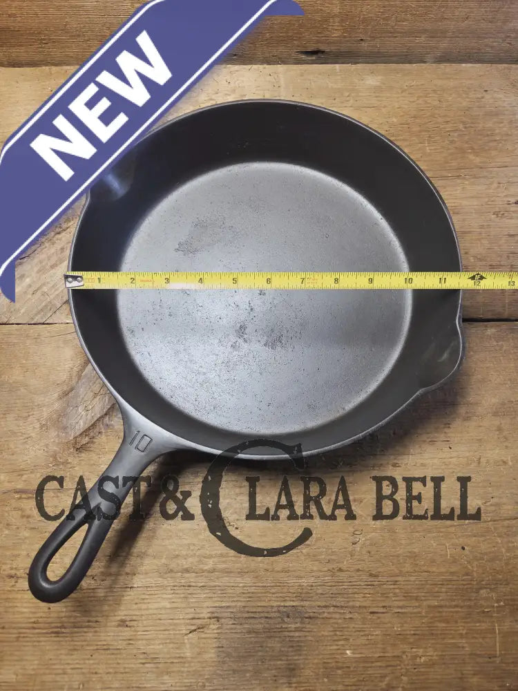 Hard to find BIG Skillet! 1920’s Griswold #10 Skillet with Large Block Logo 716 A. Fully restored but read description