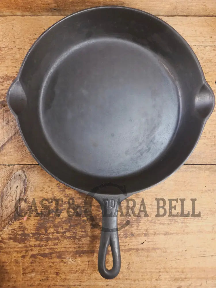 Hard to find BIG Skillet! 1920’s Griswold #10 Skillet with Large Block Logo 716 B Skillet