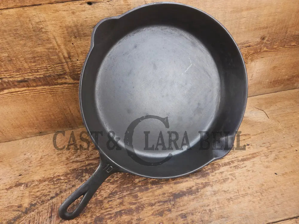 Hard to find BIG Skillet! 1920’s Griswold #10 Skillet with Large Block Logo 716 B Skillet