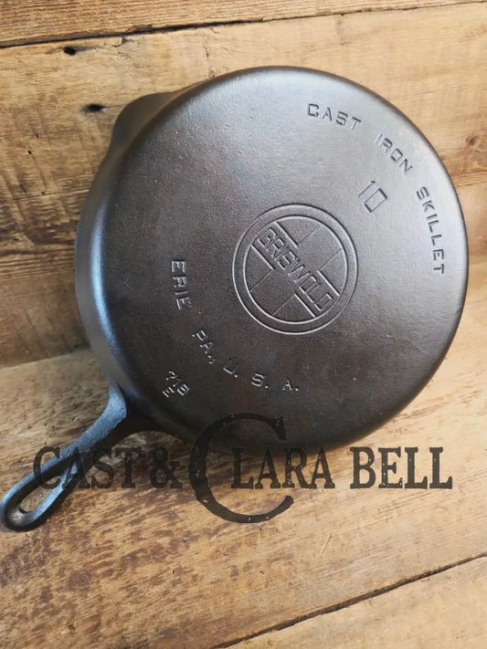 Hard to find BIG Skillet! 1920βs Griswold #10 Skillet with Large Block Logo 716 Fully restored. Getting harder to find!