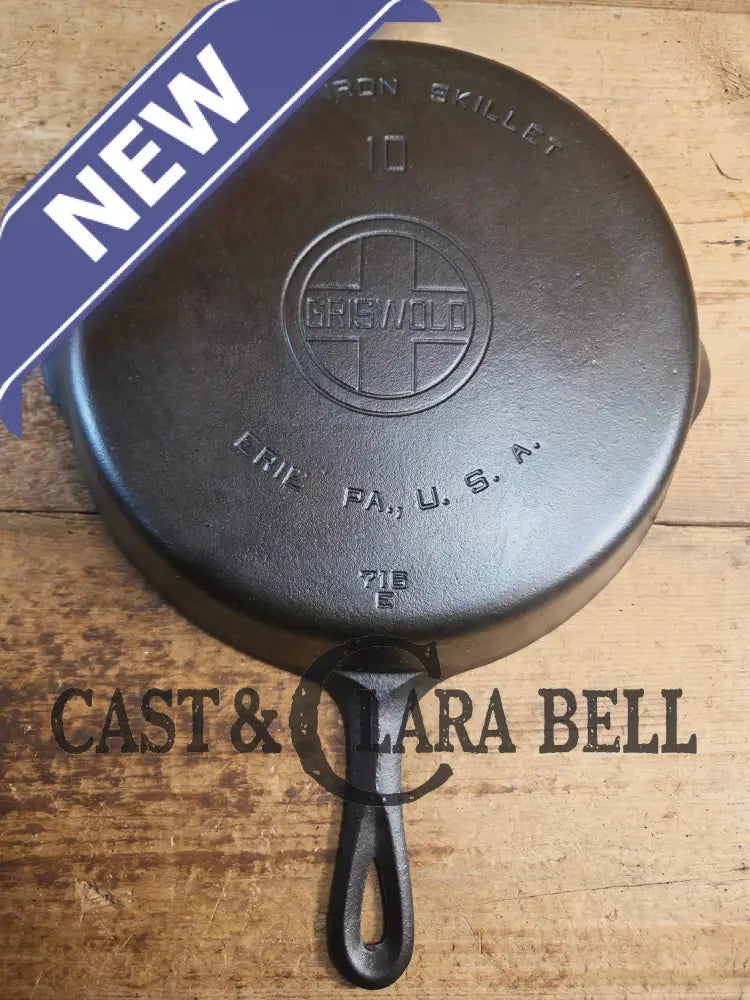 Hard to find BIG Skillet! 1920βs Griswold #10 Skillet with Large Block Logo 716 Fully restored. Getting harder to find!