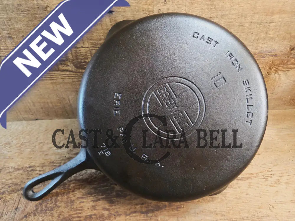 Hard to find BIG Skillet! 1920βs Griswold #10 Skillet with Large Block Logo 716 Fully restored. Getting harder to find!