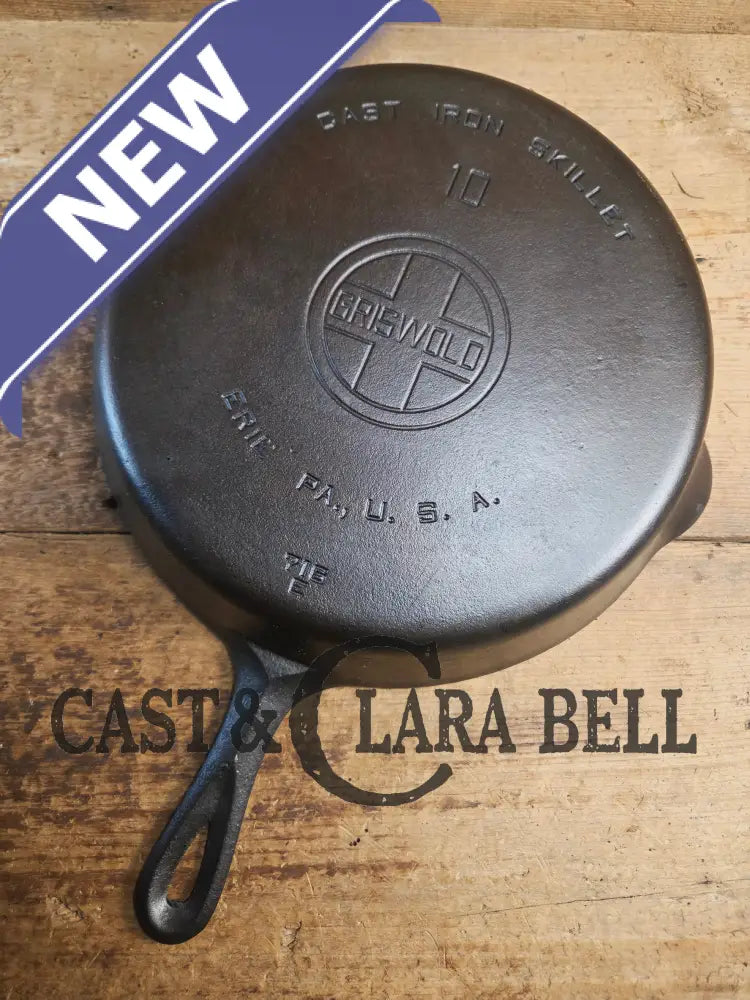 Hard to find BIG Skillet! 1920βs Griswold #10 Skillet with Large Block Logo 716 Fully restored. Getting harder to find!