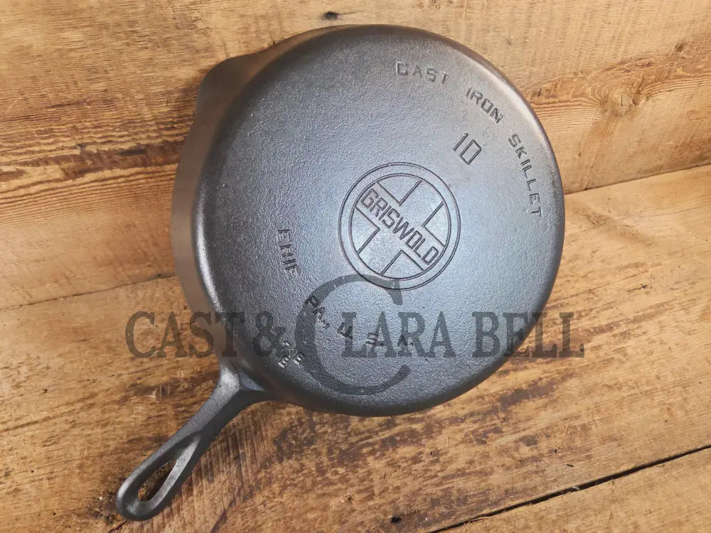 Hard to find BIG Skillet! 1930’s Griswold #10 Skillet with Large Block Logo Smooth Bottom 716 B - Skillet