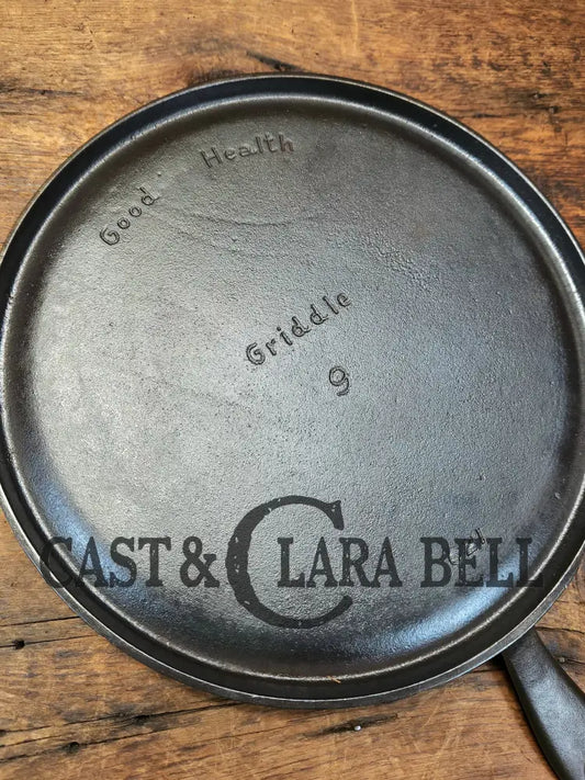 Hard To Find! Griswoldβs Good Health #9 Cast Iron Round Griddle 621