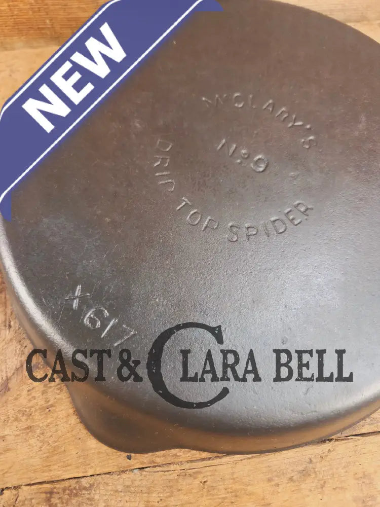 Hard to Find McClaryβs #9 Cast Iron Skillet - Canadian made vintage Drip Top Spider Skillet. X617 Ontario Canada Skillet