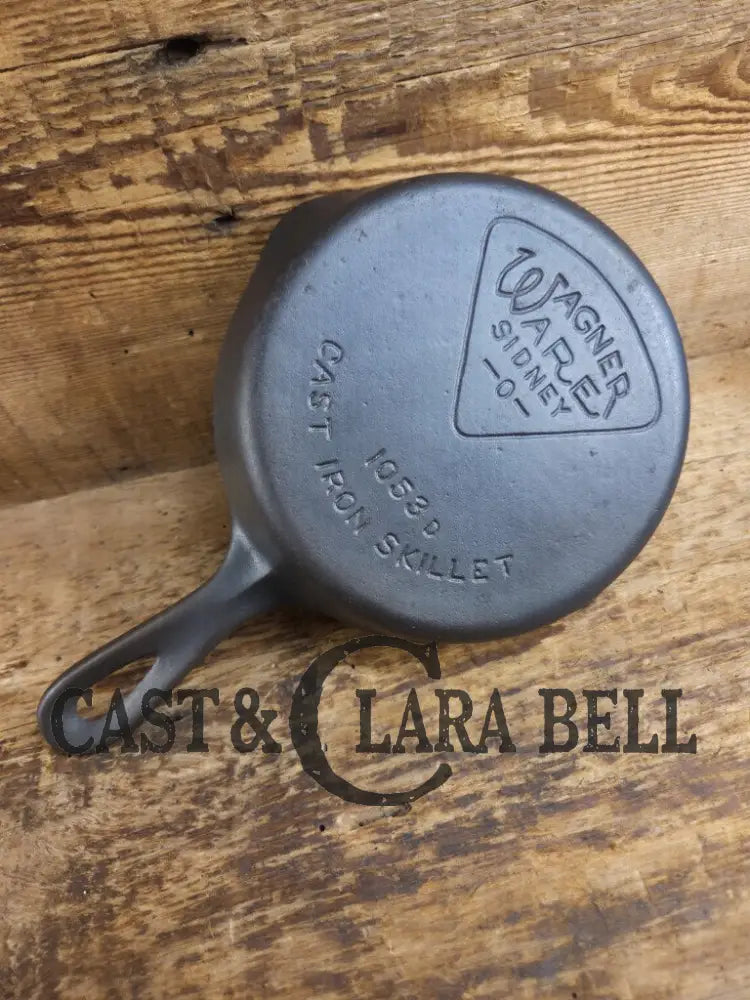 Hard to Find Wagner Sidney -O- #3 Skillet with ’Pie’ Logo and Smooth Bottom 1053 Skillet