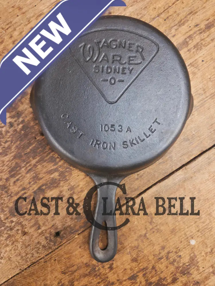Hard to Find Wagner Sidney -O- #3 Skillet with ’Pie’ Logo and Smooth Bottom 1053 Skillet