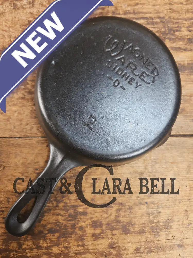 HARD TO FIND! Wagner Ware #2 Cast Iron Skillet. Stylized logo Great collectorβs piece Skillet