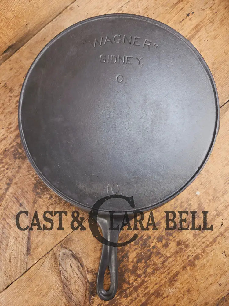 Harder to find big bacon skillet! Early 1900βs Wagner βArc Straightβ logo #10 Cast Iron Skillet Skillet