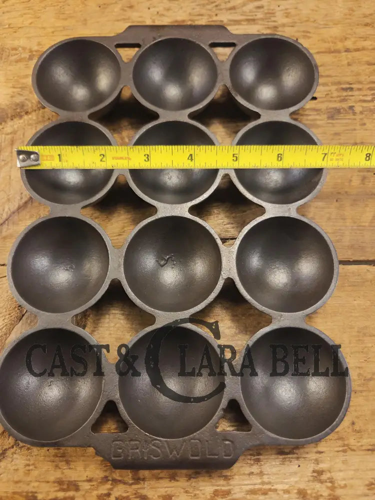 Harder to find! WONDERFUL gift idea or treat for yourself! 1920’s Griswold 12 cup Brownie Pan p/n 947. Variation 5 SC24