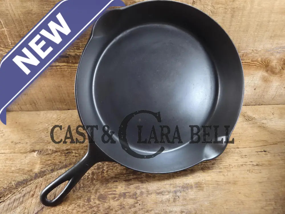 HTF 1890’s Third Series ERIE #9 B (1890’s Griswold) Cast Iron Skillet with Heat Ring 712 Smooth bottom! Skillet