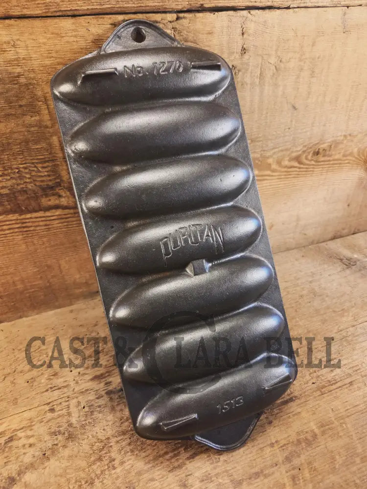 HTF 1930βs Griswold made Puritan # 1270 Wheat Stick Pan p/n 1513. Made for Sears & Roebuck department stores. Restored