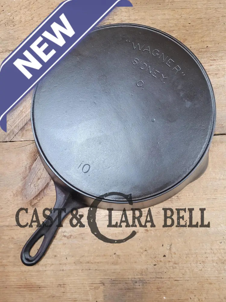 Htf And Gorgeous! Early 1900’S Wagner ’Arc Straight’ Logo #10 Cast Iron Skillet. Mint