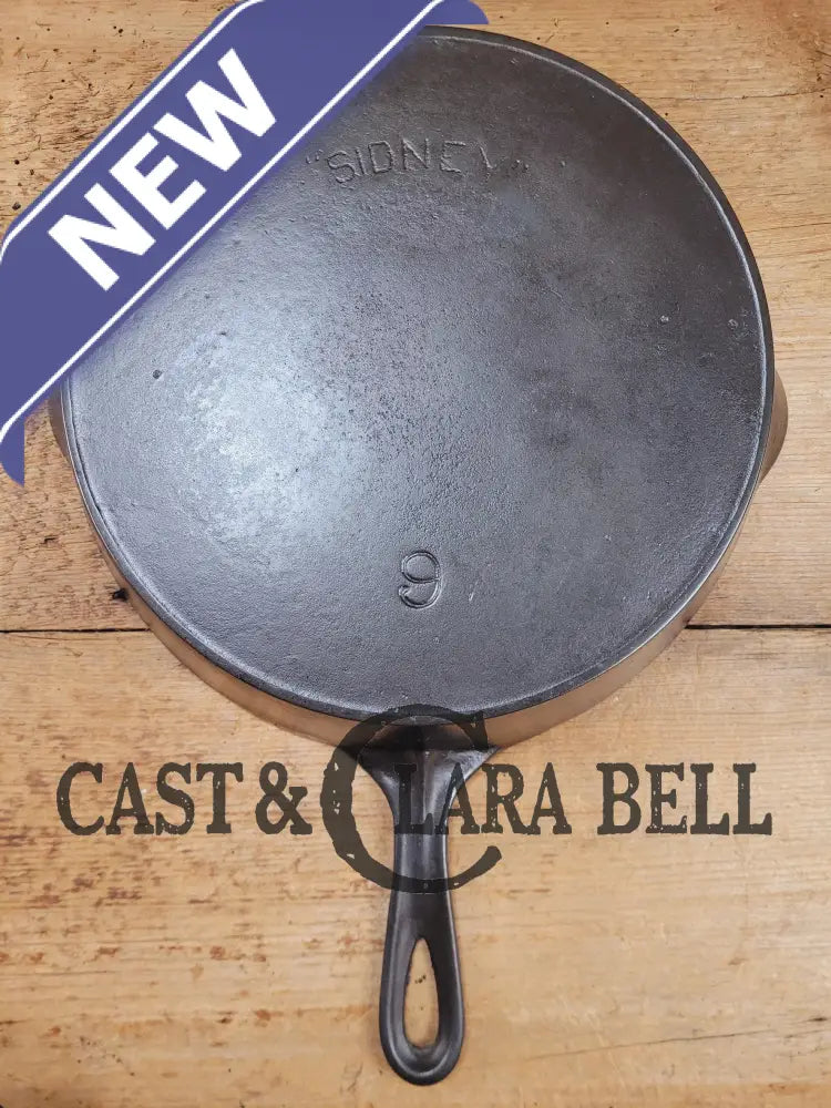 Htf And Gorgeous! Early 1900’S Wagner Made Sidney ’Arc Logo’ #9 Cast Iron Skillet. Very Good