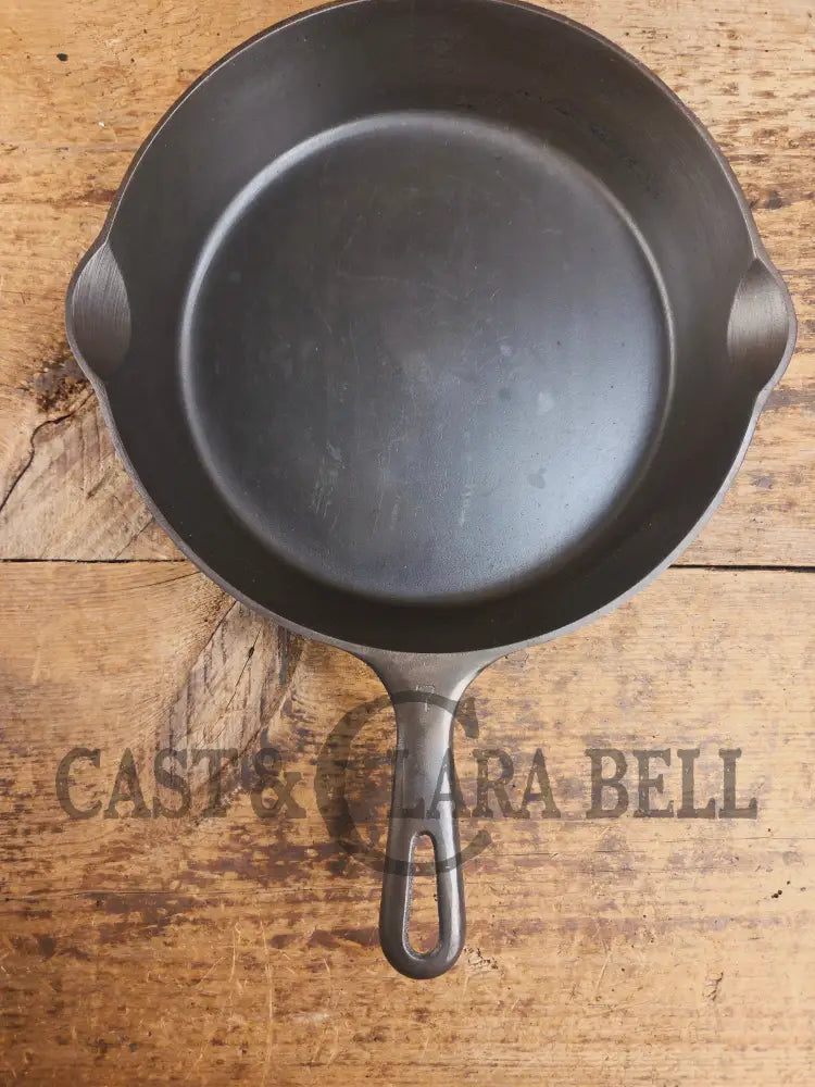 HTF Griswold No. 7 Cast Iron Skillet with Small Block Logo and Grooved Handle 701 B Skillet