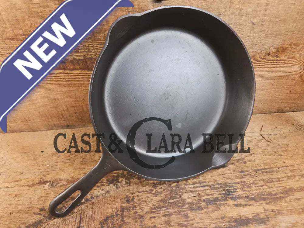 HTF Griswold No. 7 Cast Iron Skillet with Small Block Logo and Grooved Handle 701 B Skillet