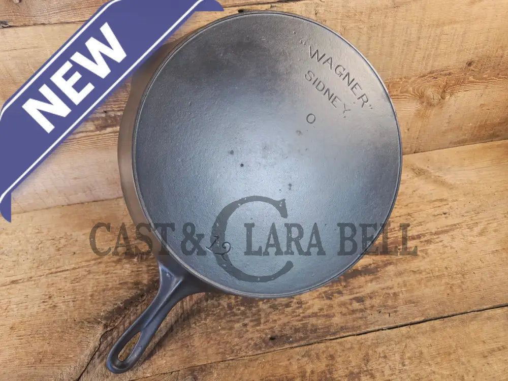 HTF HUGE and Gorgeous! Early 1900βs Wagner βArc Straightβ logo #12 Cast Iron Skillet - Skillet