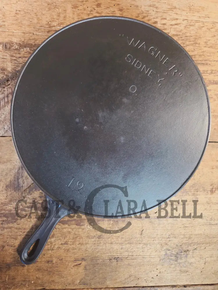HTF HUGE and Gorgeous! Early 1900’s Wagner ’Arc Straight’ logo #12 Cast Iron Skillet - Skillet