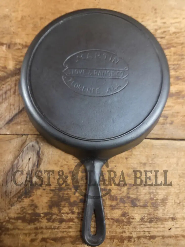 HTF Martin Stove & Range Co. #7 Cast Iron Skillet with βHamburgerβ Logo. Versatile and elegant Skillet