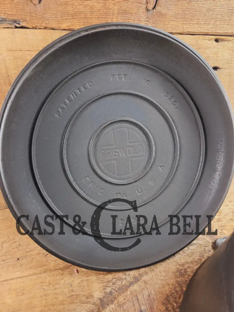 HUGE!! 1910’s Griswold Size #10 (835) Dutch Oven with Large Block Logo and (2553) Lid. One of the BIGGEST you can buy!