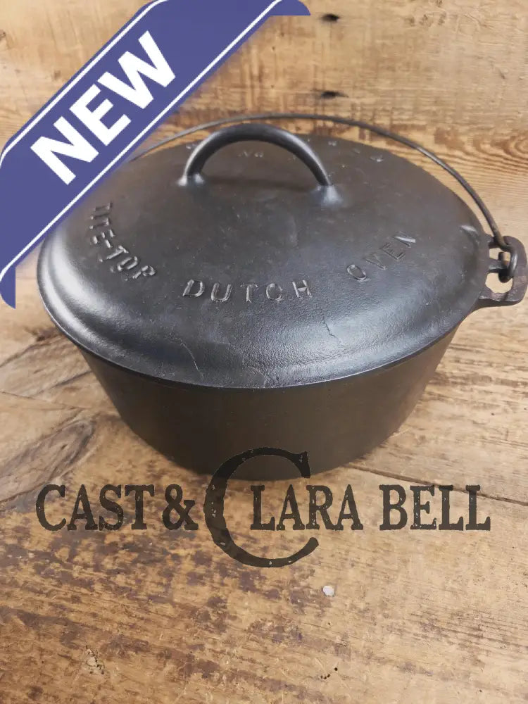 HUGE!! 1910βs VERY early Griswold Size #10 Erie logo Dutch Oven w/ Large Block Logo & (2553 A) Lid. One of the BIGGEST
