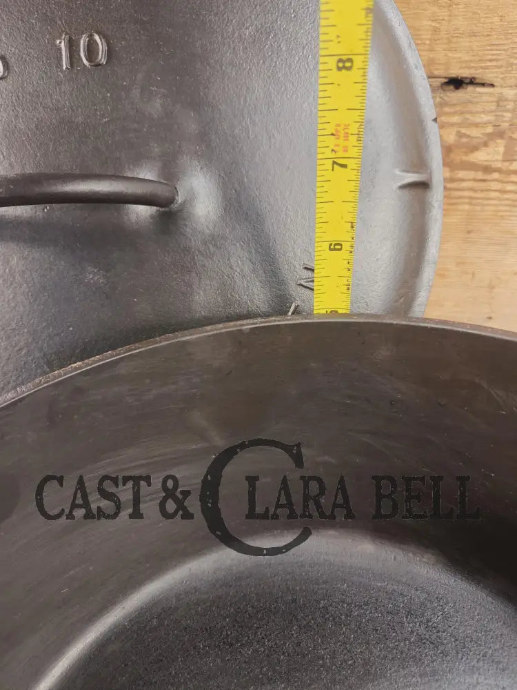 HUGE!! 1910βs VERY early Griswold Size #10 Erie logo Dutch Oven w/ Large Block Logo & (2553 A) Lid. One of the BIGGEST