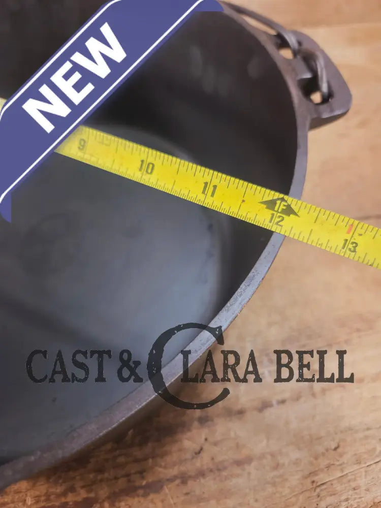 HUGE!! 1920βs Griswold Size #10 (835 A) Dutch Oven with Large Block Logo and (2553 A) Lid. One of the BIGGEST you can