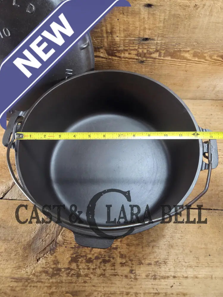 HUGE!! 1920’s Griswold Size #10 (835 A) Dutch Oven with Large Block Logo and (2553 A) Lid. One of the BIGGEST you can